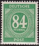 Germany 1946 Numeros 84 Pfennig Verde Scott 555